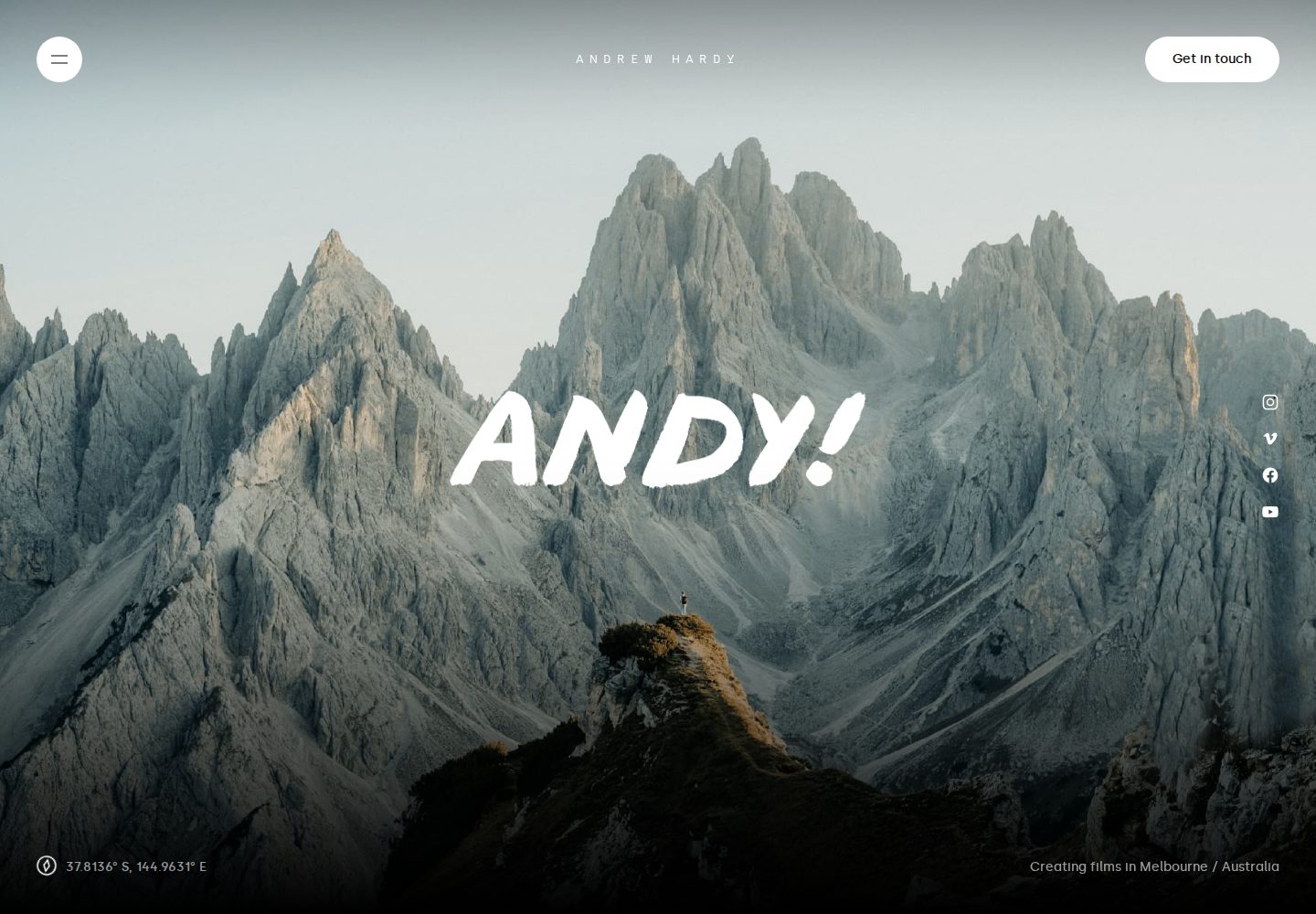 Andy Hardy website design reference