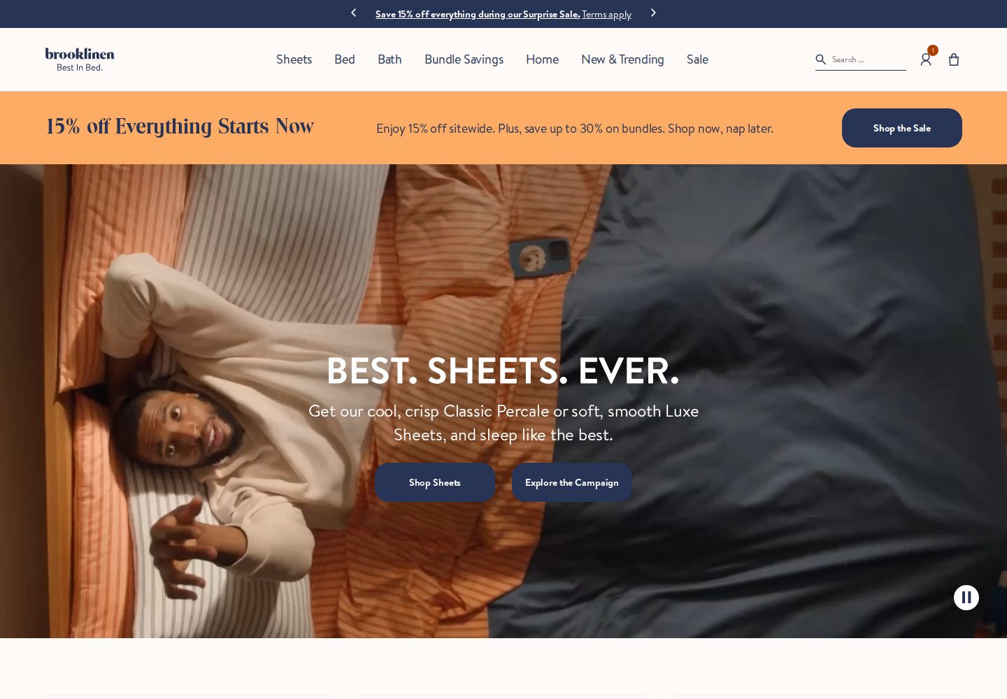 Brooklinen website design reference