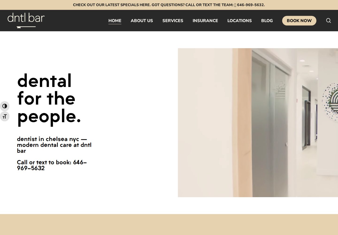 Dntl Bar website design reference