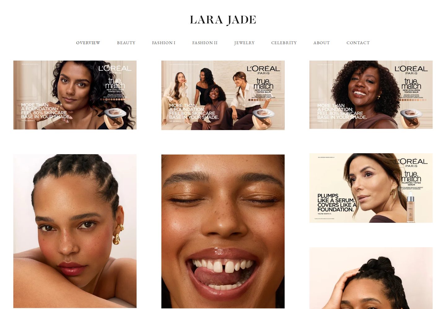 Lara Jade website design reference