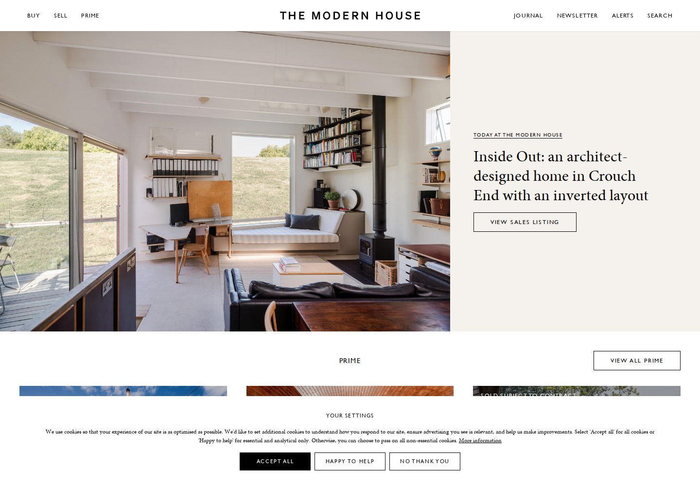 The Modern House website design reference